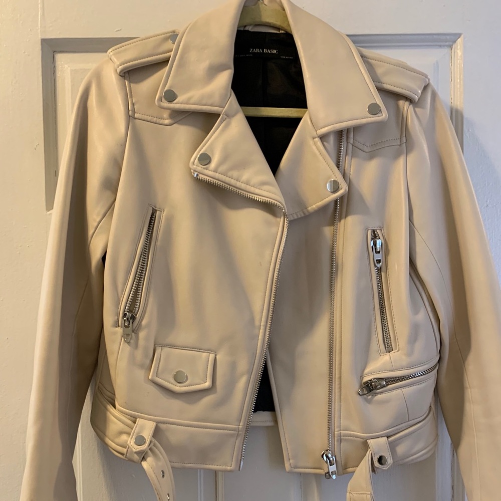 Zara light pink Moto jacket sz. Small